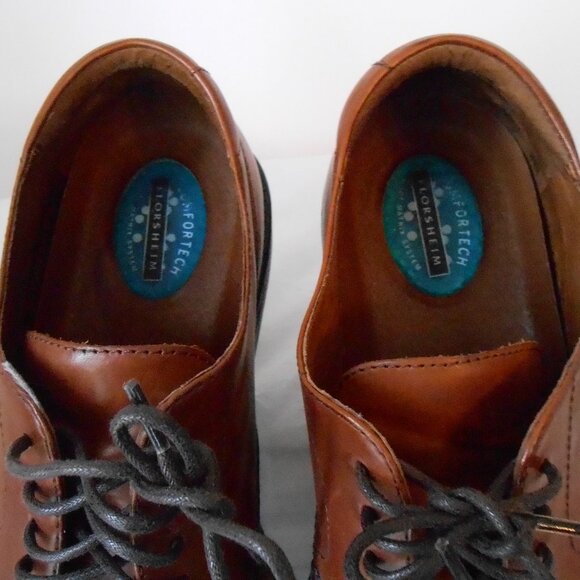 Florsheim Comfortech Brown Leather Oxford Shoes Lace Up Dot Matrix System-14M - Picture 8 of 9